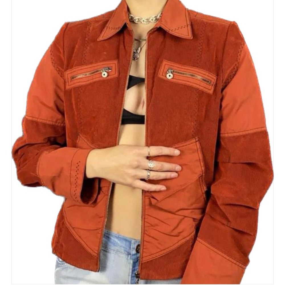 Super Unique 90s corduroy designer jacket! amazing details. Made in France!!!